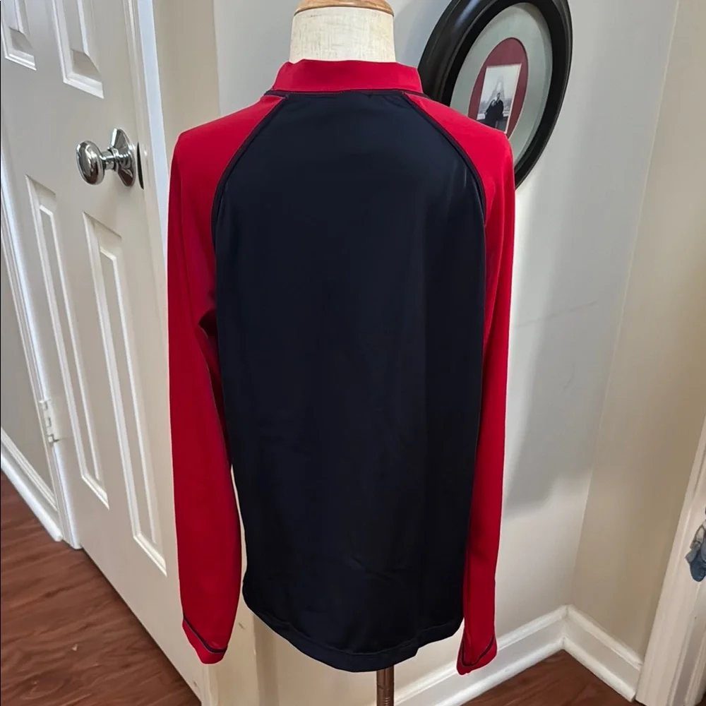 🏊 Gymboree Kids Swim Rashguard: Red and Navy Blue Tropical Surf Pool Beach Lake